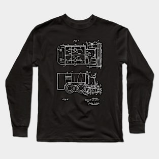 Ice Resurfacing Machine Vintage Patent Drawing Long Sleeve T-Shirt